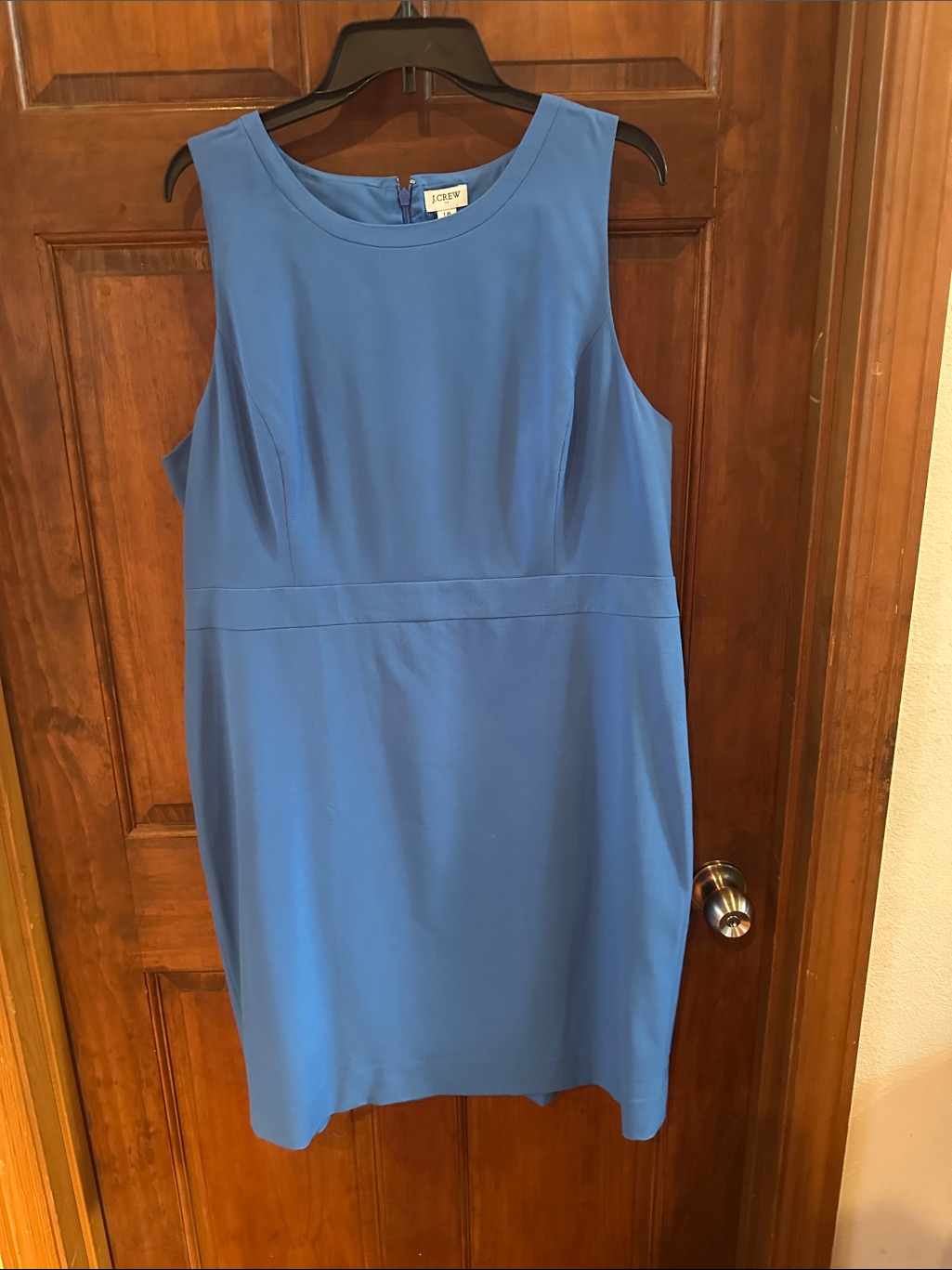 J. Crew Sleeveless Cornflower Blue Sheath Dress